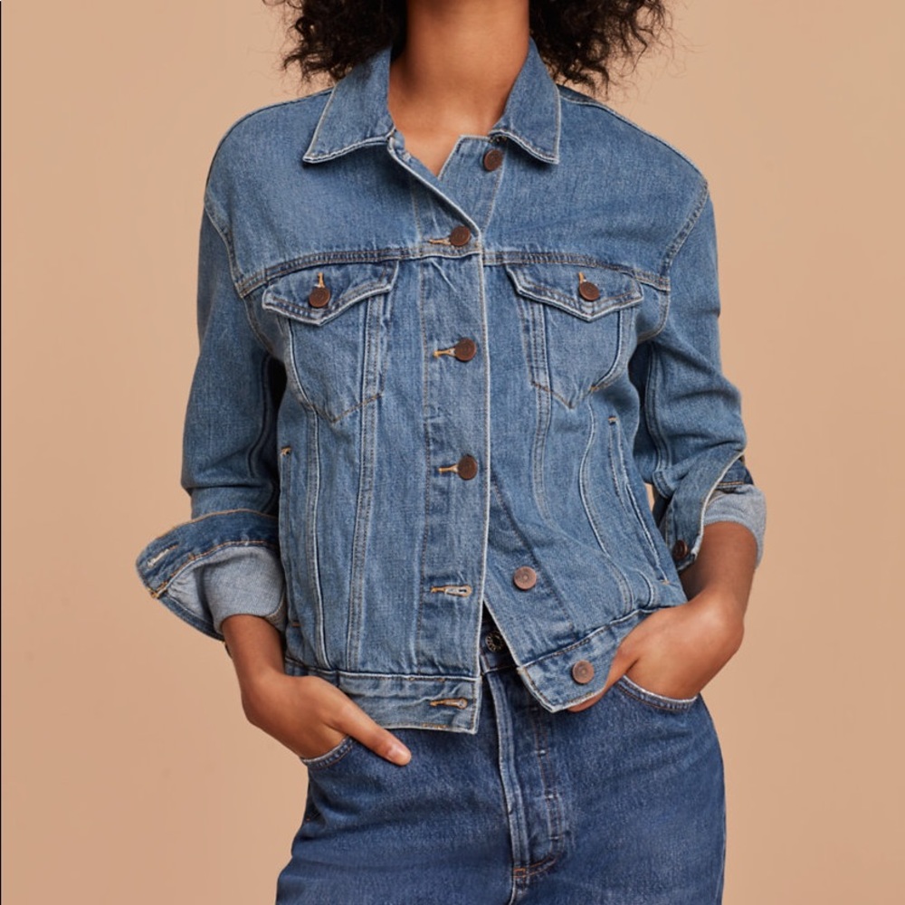 Aritzia Wilfred Free Denim Jacket Blue